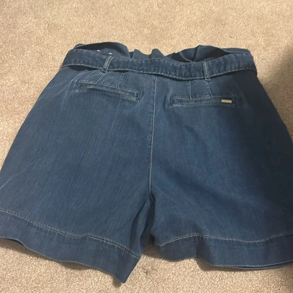 White House Black Market‎ tencel denim paper bag shorts the 5” short size 6 - Picture 6 of 7